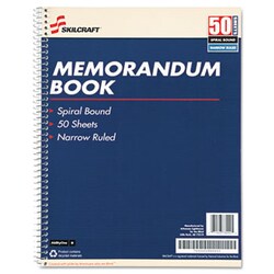 Enterprise Technology Solutions Spiralbound Memorandum Book, Medium/College Rule, 11 X 8.5, White, 50 Sheets, 12/Pack