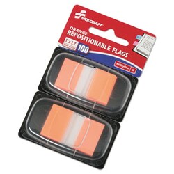 Enterprise Technology Solutions Page Flags, 1" X 1 3/4", Orange, 100/Pack,