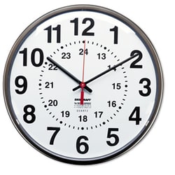 Enterprise Technology Solutions 12/24 Hour Slimline Quartz Wall Clock, 12.75