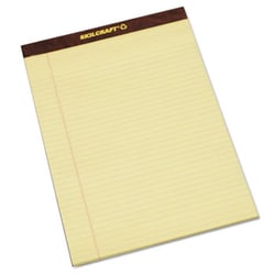 Enterprise Technology Solutions&nbsp;Legal Pads, Wide/Legal Rule, 8.5 X 11.75, Canary, 50 Sheets, Dozen