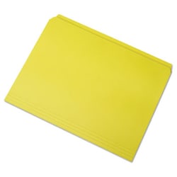 Enterprise Technology Solutions Straight Cut File Folders, Straight Tab, Letter Size, Yellow, 100/Box