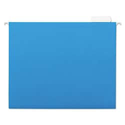 Enterprise Technology Solutions&nbsp;Hanging File Folder, Letter Size, 1/5-Cut Tab, Blue, 25/Box