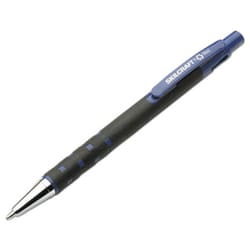 Enterprise Technology Solutions&nbsp;Rubberized Retractable Ballpoint Pen, 1Mm, Blue Ink, Black Barrel, Dozen
