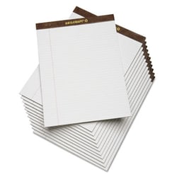 Enterprise Technology Solutions&nbsp;Legal Pads, Wide/Legal Rule, 8.5 X 11.75, White, 50 Sheets, Dozen