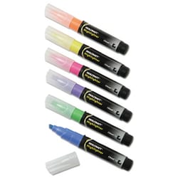 Enterprise Technology Solutions&nbsp;Large Fluorescent Highlighter, Chisel Tip, Assorted Colors, 6/Set