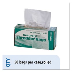 Enterprise Technology Solutions&nbsp;Heavy-Duty Shredder Bags, 26 Gal Capacity, 50/Bx