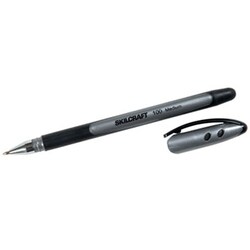 Enterprise Technology Solutions&nbsp;100 Stick Ballpoint Pen, 1Mm, Black Ink, Gray/Black Barrel, Dozen