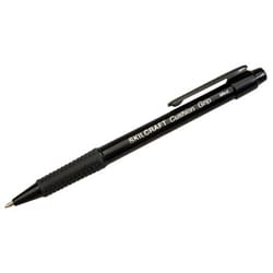 Enterprise Technology Solutions&nbsp;Cushion Grip Retractable Ballpoint Pen, 1Mm, Black Ink/Barrel, Dozen