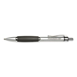 Enterprise Technology Solutions&nbsp;Precision 305 Retractable Ballpoint Pen,1Mm, Black Ink, Silver Barrel, Dozen