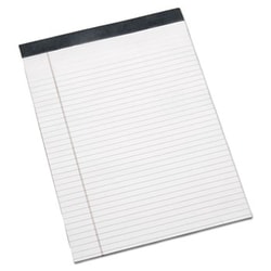 Enterprise Technology Solutions&nbsp;Legal Pads, Wide/Legal Rule, 8.5 X 11.75, White, 50 Sheets, Dozen