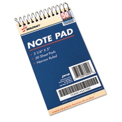 Enterprise Technology Solutions&nbsp;Notepad, Narrow Rule, Blue Cover, 3.25 X 5.5, 50 Sheets, Dozen
