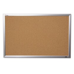 Enterprise Technology Solutions Quartet Cork Board, 24 X 36, Anodized Aluminum Frame