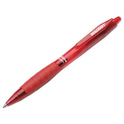 Enterprise Technology Solutions&nbsp;Vista Retractable Ballpoint Pen, 1Mm, Red Ink, Translucent Red Barrel, Dozen
