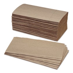 Enterprise Technology Solutions Folded Paper Towels, Kraft, 9.25W, 250/Bundle, 16 Bundles/Box