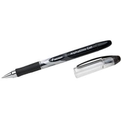 Enterprise Technology Solutions Alphaelite Stick Gel Pen, 0.7Mm, Black Ink, Black/Clear Barrel, Dozen