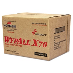 Enterprise Technology Solutions&nbsp;Wypall X70 Rags, 11 X 16.5, White, 174/Box