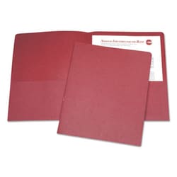 Enterprise Technology Solutions Double Pocket Portfolio, Letter Size, Red,