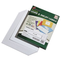 Enterprise Technology Solutions&nbsp;Recycled Laser And Inkjet Labels, Inkjet/Laser Printers, 1 X 4, White, 20/Sheet, 100 Sheets/Box