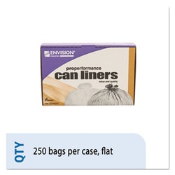 Enterprise Technology Solutions Low Density Trash Can Liners, 33 Gal, 0.8