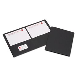 Enterprise Technology Solutions Double Pocket Portfolio, Letter Size, Black,