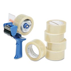 Enterprise Technology Solutions Commercial Package Sealing Tape With Pistol Grip Dispenser, 3