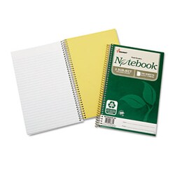 Enterprise Technology Solutions Recycled Notebook, 3 Subjects, Medium/College Rule, Green Cover, 9.5 X 6, 150 Sheets, 3/Pack