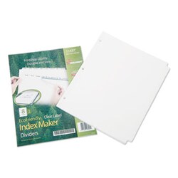 Enterprise Technology Solutions&nbsp;Avery Index Maker Dividers, 8-Tab, 11 X 8.5, White, 5 Sets