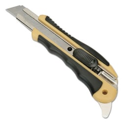 Enterprise Technology Solutions&nbsp;Snap-Off Utility Knife W/Cushion Grip Handle, 18Mm, Yellow/Black