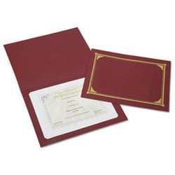 Enterprise Technology Solutions Gold Foil Document Cover, 12 1/2 X 9 3/4, Burgundy, 6/Pk