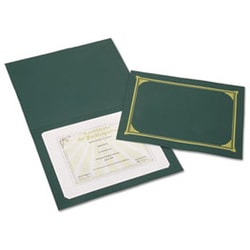 Enterprise Technology Solutions Gold Foil Document Cover, 12 1/2 X 9 3/4, Green, 6/Pack