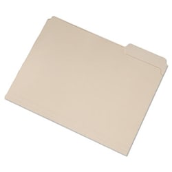 Enterprise Technology Solutions&nbsp;Single Tab File Folders, 1/3-Cut Tabs, Right Position, Letter Size, Manila, 100/Box
