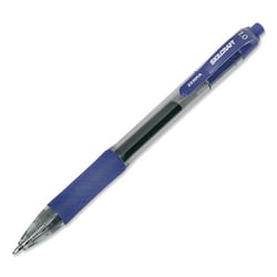 Enterprise Technology Solutions&nbsp;Retractable Gel Pen, Bold 1Mm, Blue Ink, Clear/Blue Barrel, Dozen