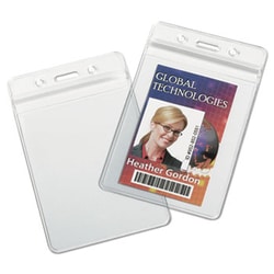 Enterprise Technology Solutions Resealable Badge Holder, Clear, 25/Box,
