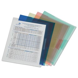 Enterprise Technology Solutions&nbsp;Poly Project Translucent File Jacket, Letter Size, Assorted Colors, 5/Pack