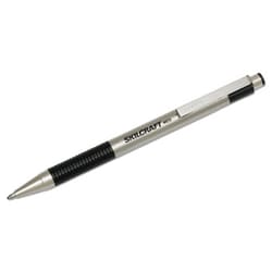Enterprise Technology Solutions&nbsp;Zebra Retractable Ballpoint Pen, 1Mm, Black Ink, Steel Barrel, 2/Pack