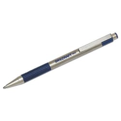 Enterprise Technology Solutions&nbsp;Zebra Retractable Ballpoint Pen, 1Mm, Blue Ink, Steel Barrel, 2/Pack