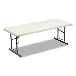 Enterprise Technology Solutions&nbsp;Blow Molded Folding Tables, Rectangular, 72 X 30 X 35, Platinum