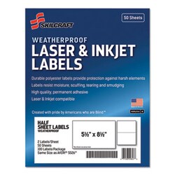 Enterprise Technology Solutions Weatherproof Mailing Labels, Laser Printers,
