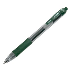 Enterprise Technology Solutions Zebra Retractable Gel Pen, 0.7 Mm, Green Ink, Clear Barrel, Dozen