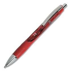 Enterprise Technology Solutions Vista Retractable Gel Pen, 1 Mm, Red Ink, Translucent Barrel, Dozen