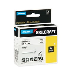 Enterprise Technology Solutions&nbsp;Dymo/Skilcraft Industrial Rhino Thermal Vinyl Label Tape Cassettes, 0.38