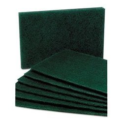 Enterprise Technology Solutions Scouring Pad, Medium Grade, Nylon, Green, 10/Pack