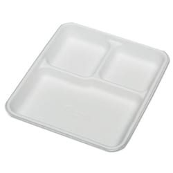 Enterprise Technology Solutions&nbsp;Rectangular Compartment Plates, White, 10 X 0.88 X 8, 500/Carton