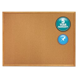 Enterprise Technology Solutions Classic Series Cork Bulletin Board, 96 X 48, Oak Finish Frame