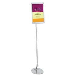 Enterprise Technology Solutions Designer Sign Stand, Silver Aluminum Frame, 11 X 17