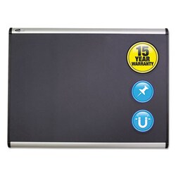 Enterprise Technology Solutions Prestige Plus Magnetic Fabric Bulletin Board, 36 X 24, Aluminum Frame