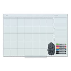 Enterprise Technology Solutions FLOATING GLASS DRY ERASE UNDATED ONE MONTH CALENDAR, 36 X 24, WHITE