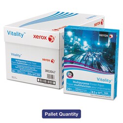 Enterprise Technology Solutions VITALITY MULTIPURPOSE PRINT PAPER, 92 BRIGHT, 20LB, 8.5 X 11, WHITE, 500 SHEETS/REAM, 10 REAMS/CARTON, 40 CARTONS/PALLET