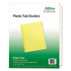Enterprise Technology Solutions Plastic Insertable Dividers, 8-Tab, Letter,