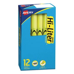 Enterprise Technology Solutions&nbsp;Hi-Liter Pen-Style Highlighters, Chisel Tip, Fluorescent Yellow, Dozen